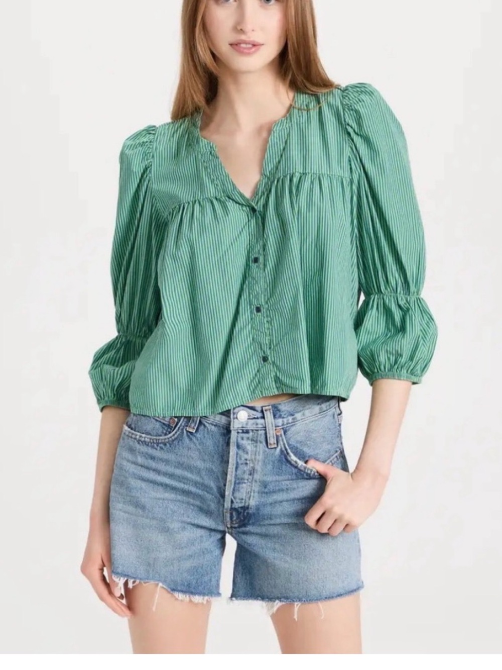 Nation LTD. Geneva Romantic Crop Top in Havana Size L